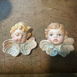 Vintage Cherub ornaments Decor with hole for ribbon to hang